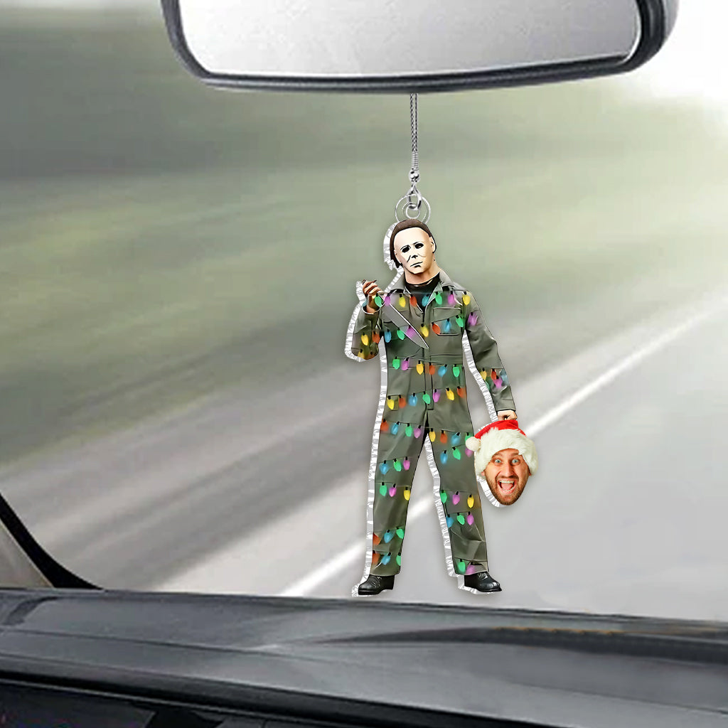 Personalized Halloween Car Ornament Custom Shape Gift
