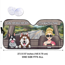 Load image into Gallery viewer, Personalized Dog Car Sunshade Custom Name Gift for Dog Lovers

