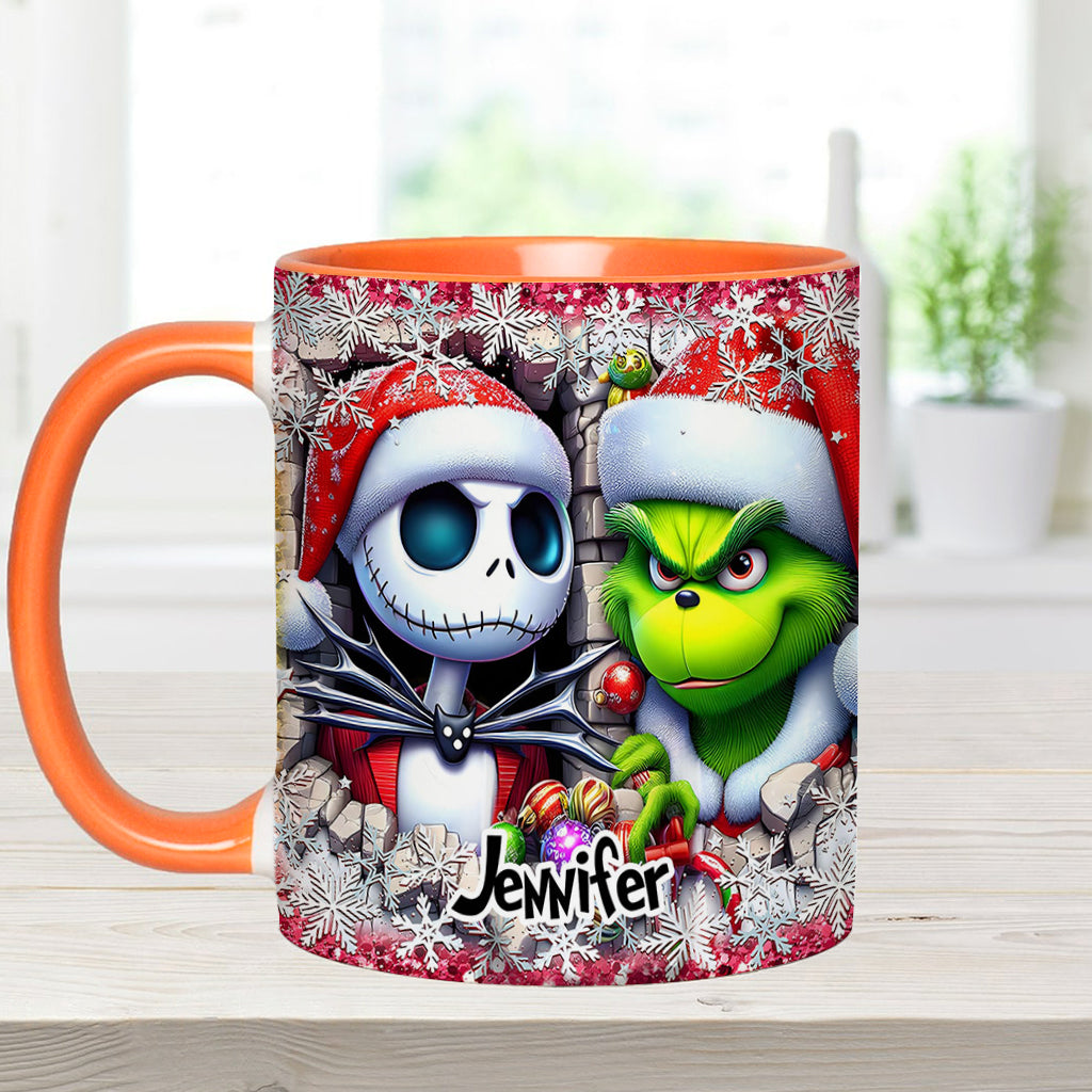Personalized Nightmare Christmas Accent Mug Custom Name Gift