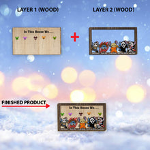 Load image into Gallery viewer, Personalized 2 Layered Wood Sign Custom Ohana Home Decor Gift
