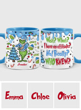 Load image into Gallery viewer, Personalized Grinch Accent Mug Custom Name Christmas Gift
