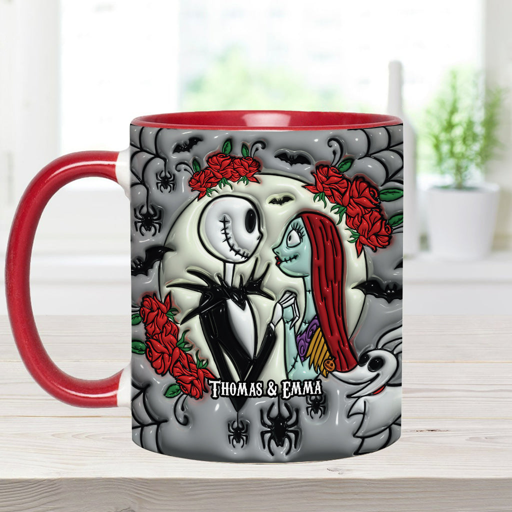 Personalized Nightmare Accent Mug for Couples | Custom Name Gift
