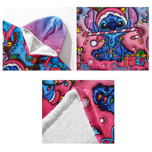 Load image into Gallery viewer, Personalized Merry Stitchmas Blanket Hoodie for Kids | Christmas Gift
