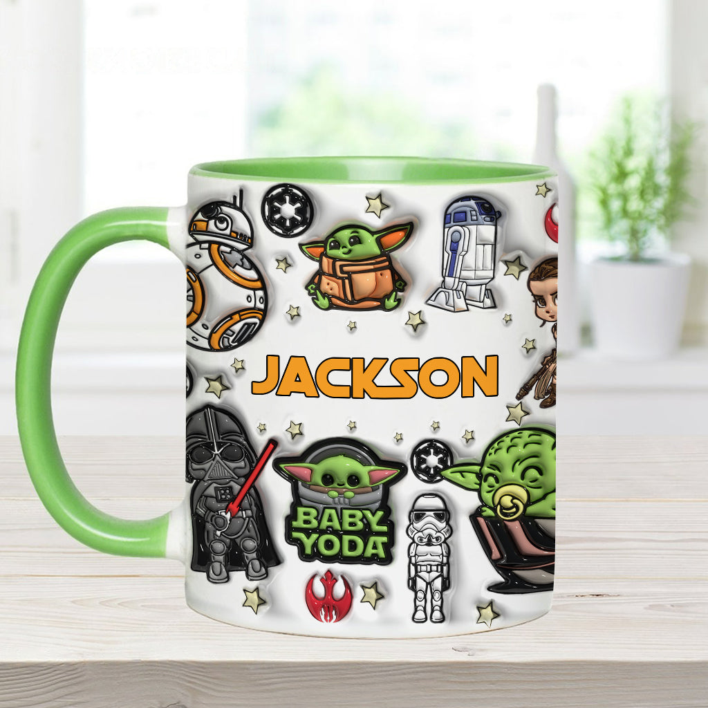 Personalized The Force Accent Mug Custom Name Gift for Star Wars Fans