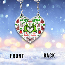 Load image into Gallery viewer, Personalized Christmas Couple Matching Keychain Custom Name Gift
