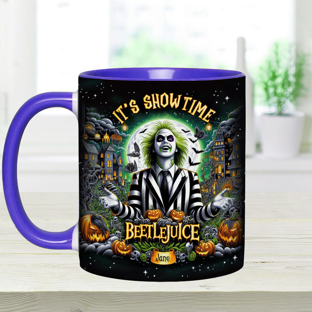 Personalized Beetlejuice Accent Mug Custom Name Gift for Halloween
