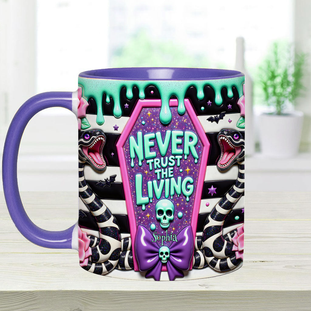 Personalized Accent Mug Never Trust The Living Gift for Couple