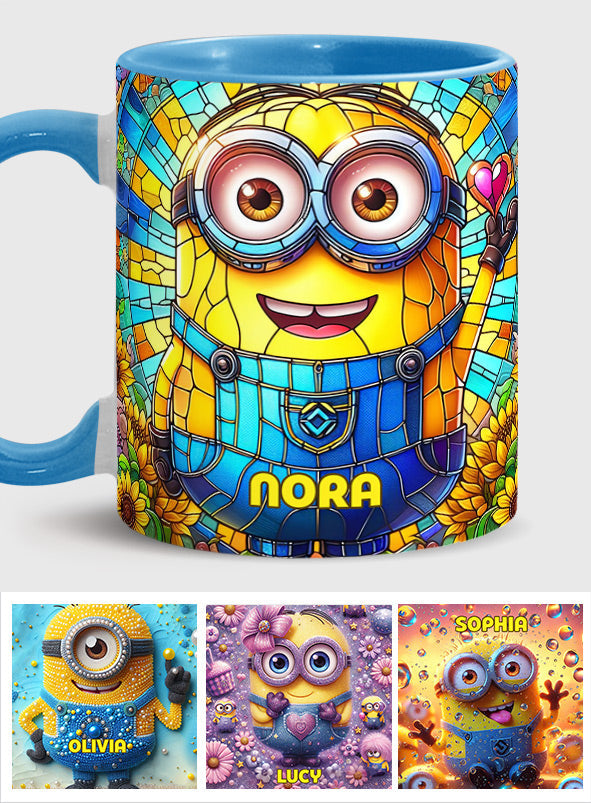 Personalized Minion Accent Mug Custom Name Gift for Kids