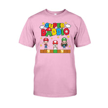 Load image into Gallery viewer, Personalized Super Daddio T-shirt &amp; Hoodie Gift for Dad

