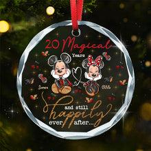 Load image into Gallery viewer, Personalized Round Glass Ornament Custom Love Gift for Couples
