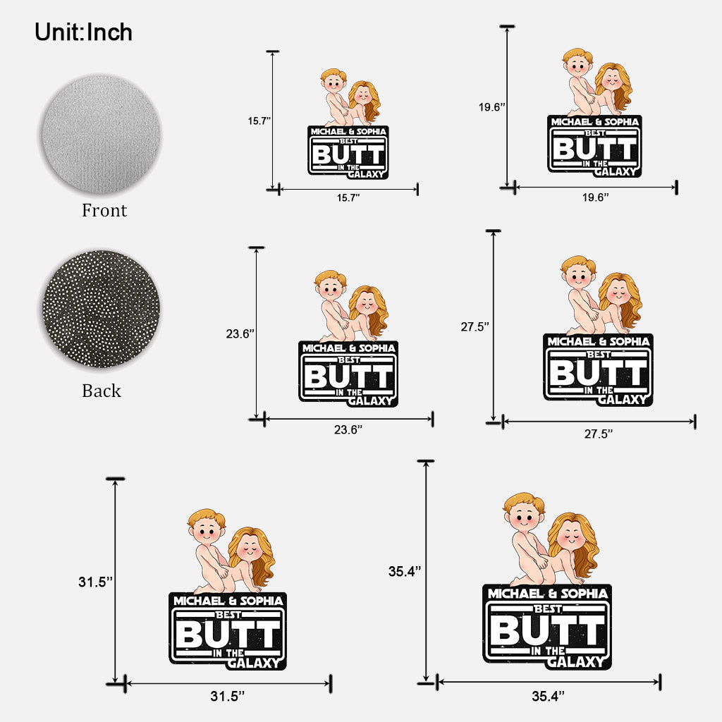 Personalized Best Butt In The Galaxy Shaped Doormat Gift