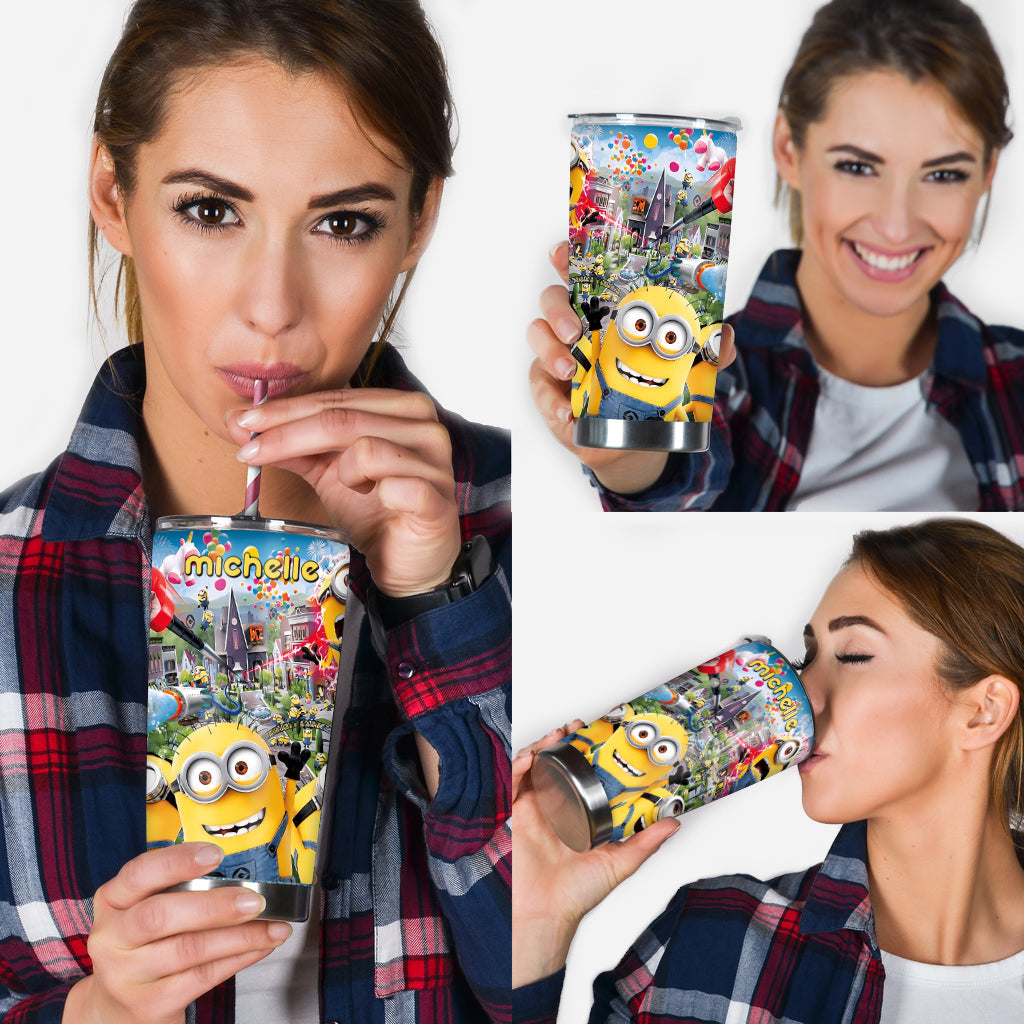 Personalized Fun Tumbler with Minions Custom Design Gift for Kids