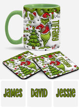 Load image into Gallery viewer, Personalized Grinch Accent Mug Custom Name Gift for Christmas
