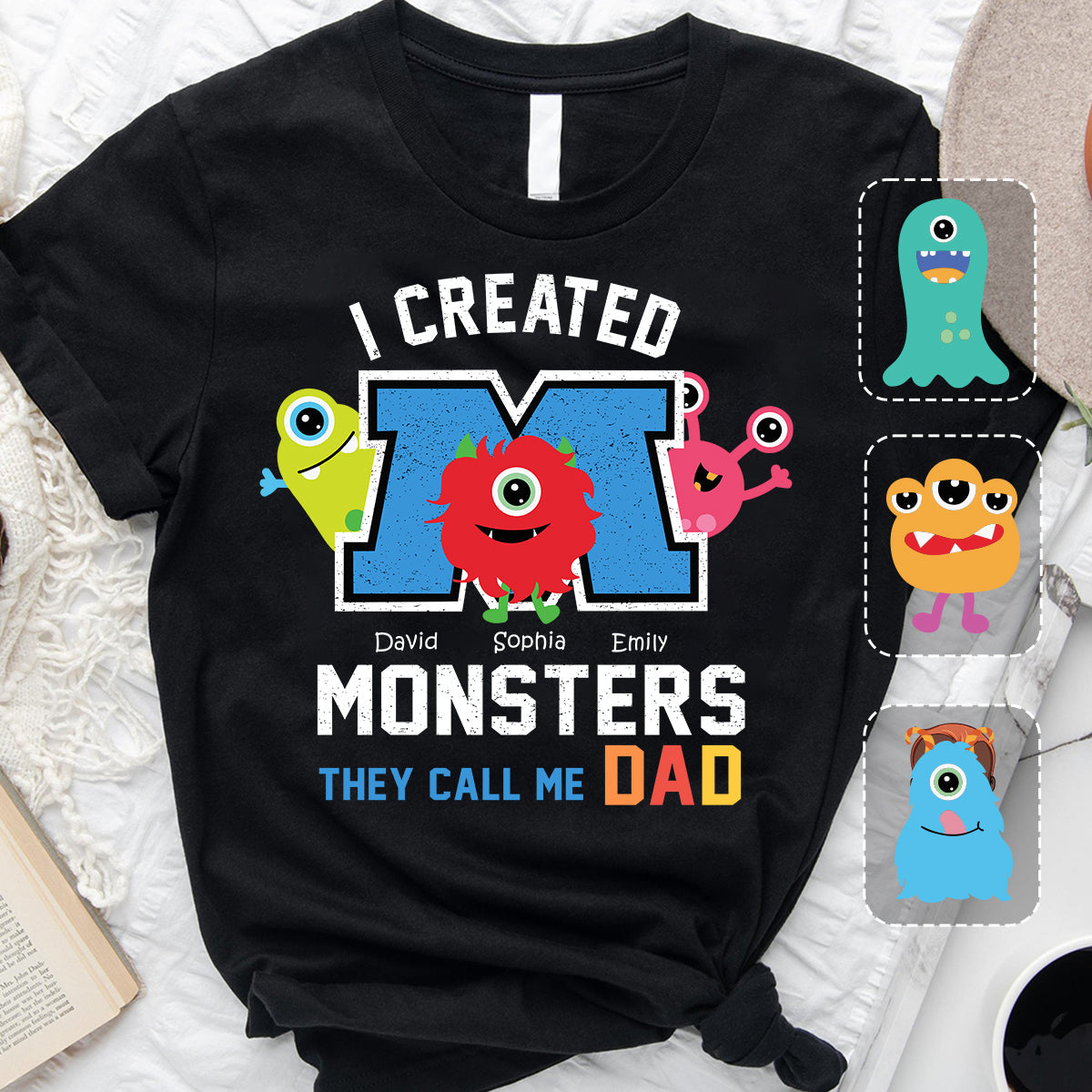 Personalized Father's Day T-shirt with Custom Names | Unique Dad Gift