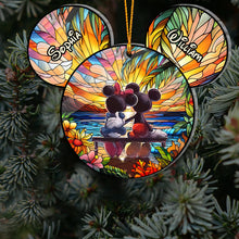 Load image into Gallery viewer, Personalized Romantic Mouse Couple Acrylic Ornament for Christmas
