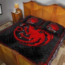 Load image into Gallery viewer, Personalized Dragons Game Quilt Set Custom Names Gift Idea
