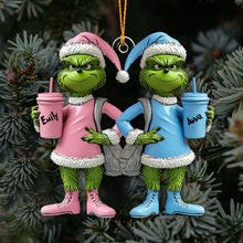 Load image into Gallery viewer, Personalized Grinch Transparent Ornament Custom Gift for Friends
