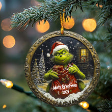 Load image into Gallery viewer, Personalized Grinch Christmas Ornament Custom Name Gift
