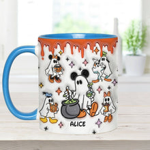 Load image into Gallery viewer, Personalized Spooky Ghost Accent Mug Custom Name Halloween Gift
