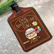 Load image into Gallery viewer, Personalized Leather Luggage Tag Custom Name Adventure Gift
