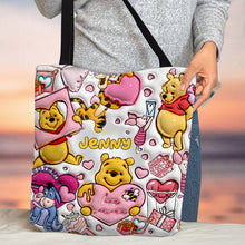 Load image into Gallery viewer, Personalized Winnie the Pooh Tote Bag Custom Name Gift

