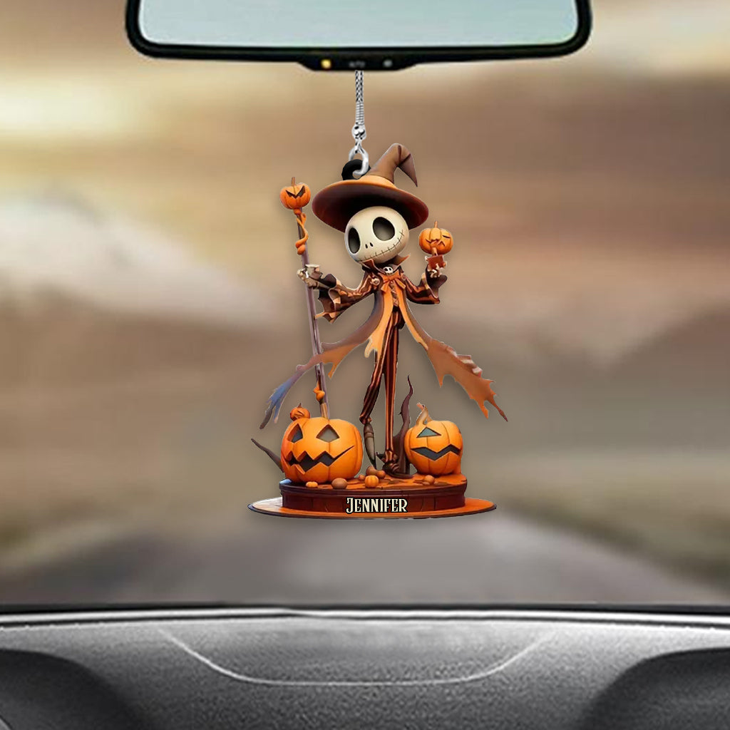 Personalized Halloween Car Ornament Custom Name Acrylic Gift