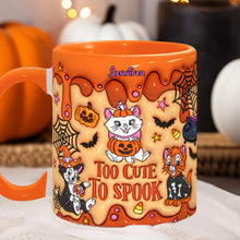 Load image into Gallery viewer, Personalized Halloween Accent Mug Cute Cat Design Gift
