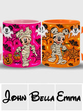 Load image into Gallery viewer, Personalized Halloween Accent Mug for Kids Custom Names

