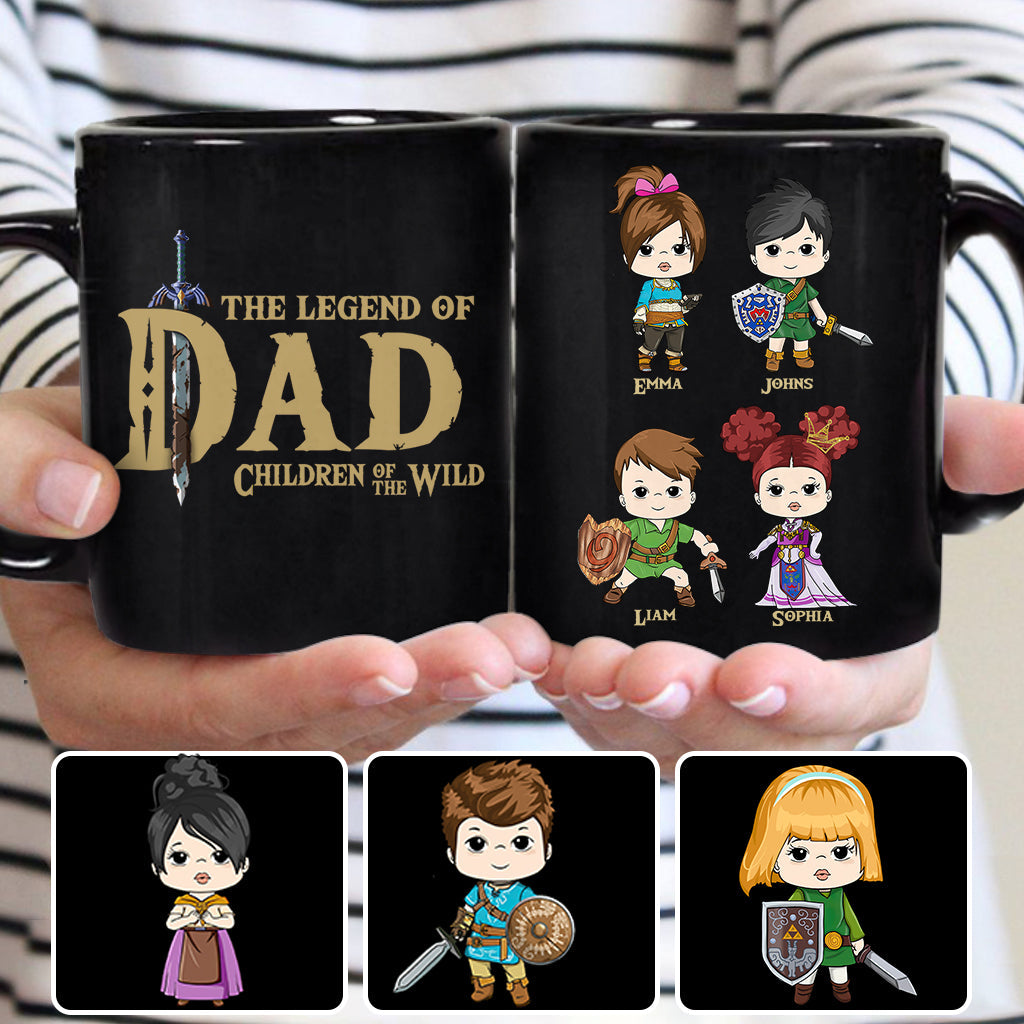 Personalized Legend of Dad Mug Custom Names Gift for Dad