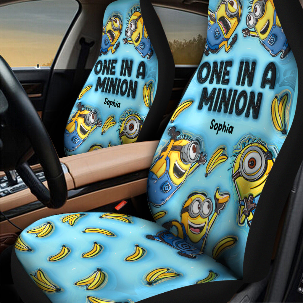 Personalized Minion Seat Covers Custom Name Gift for Kids