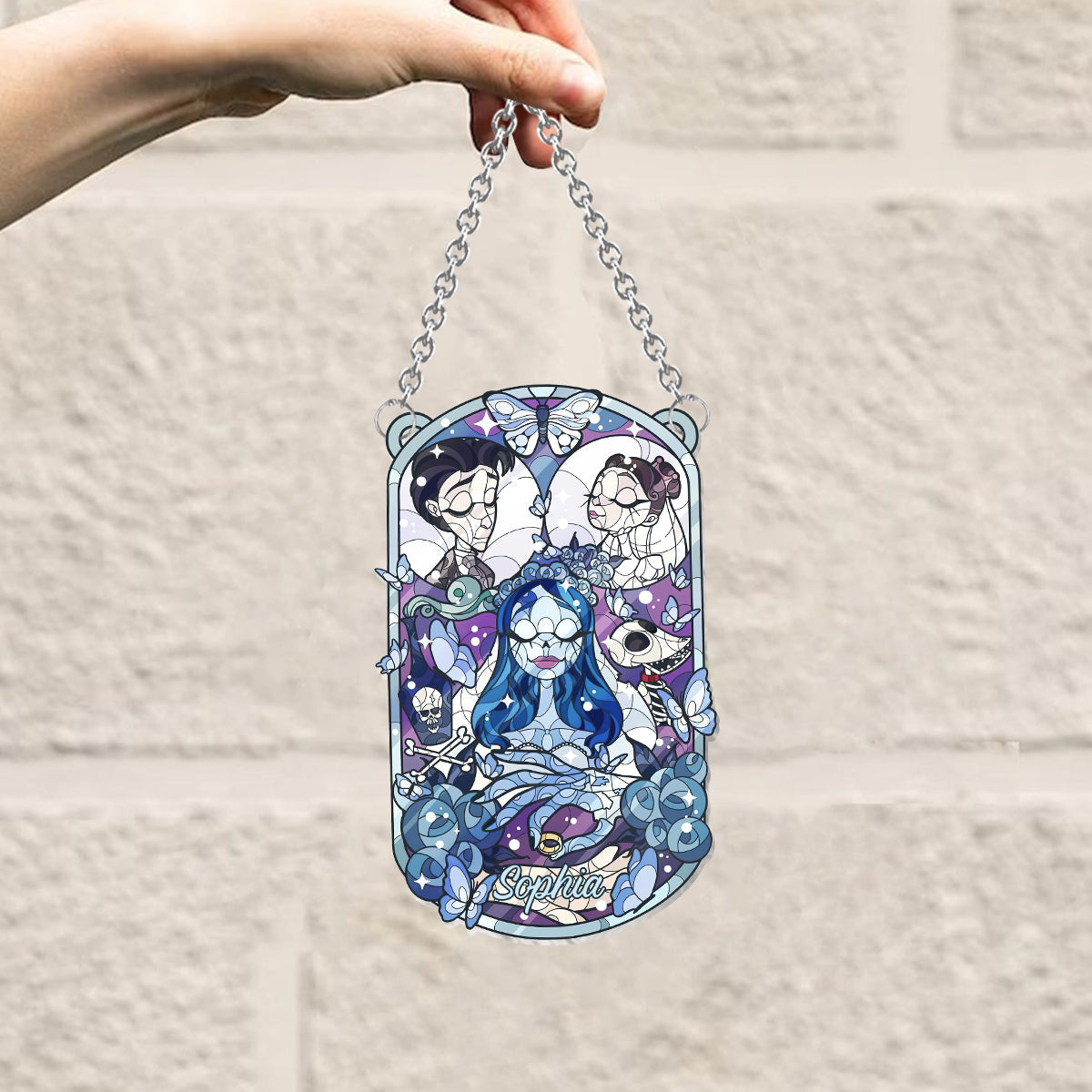 Personalized Halloween Bride Suncatcher Ornament for Home Decor