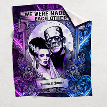 Load image into Gallery viewer, Personalized Halloween Couple Blanket Custom Names Gift
