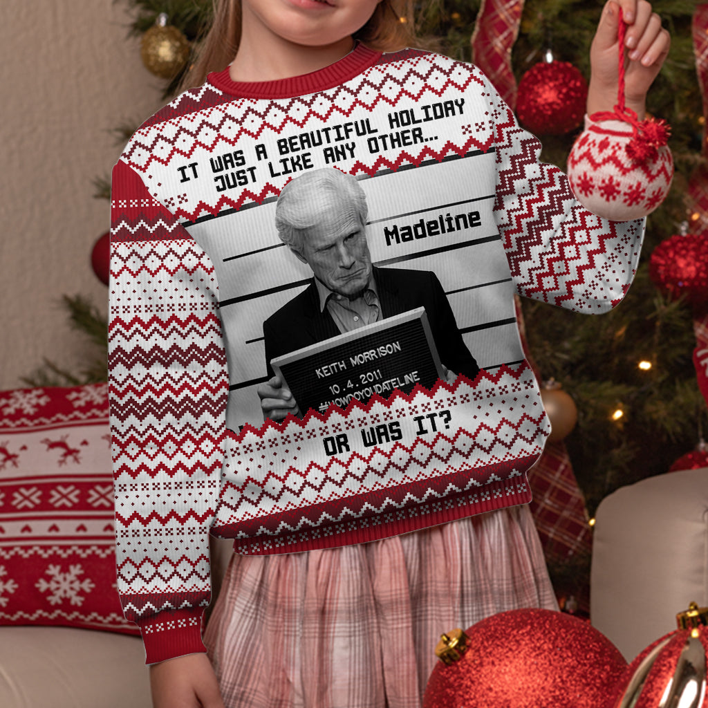 Personalized Holiday Ugly Sweater Custom Name Gift Idea