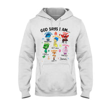 Load image into Gallery viewer, Personalized God Says I Am T-shirt &amp; Hoodie for Kids
