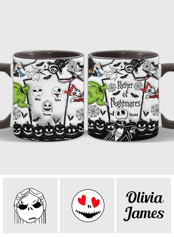 Personalized Nightmare Accent Mug Custom Name Gift for Mom or Dad