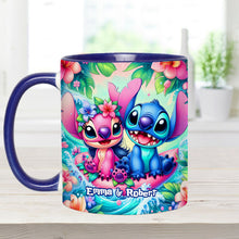Load image into Gallery viewer, Personalized Ohana Accent Mug Custom Name Gift for Couple
