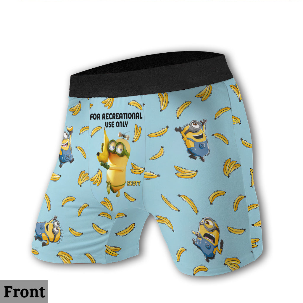 Personalized Men's Boxer Briefs with Fun Minion Design for Recreational Use