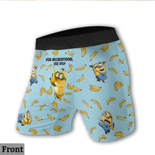 Load image into Gallery viewer, Personalized Men's Boxer Briefs with Fun Minion Design for Recreational Use
