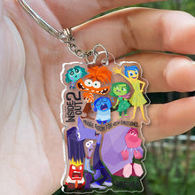 Load image into Gallery viewer, Personalized Acrylic Keychain Custom Name Inside Out Design Gift
