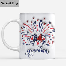 Load image into Gallery viewer, Personalized Firework Mouse Mug Custom Family Names Gift for Grandma
