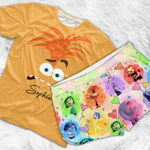 Load image into Gallery viewer, Personalized Inside Out All Over Shirt &amp; Shorts Set for Kids
