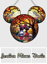 Load image into Gallery viewer, Personalized Mouse Couple Window Hanging Suncatcher Ornament Gift
