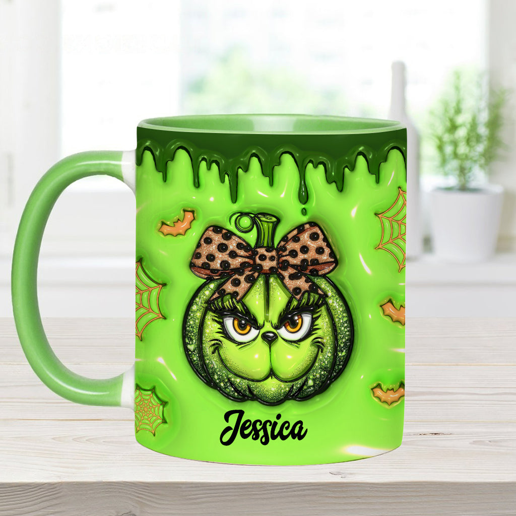 Personalized Grinch Accent Mug Custom Name Holiday Gift