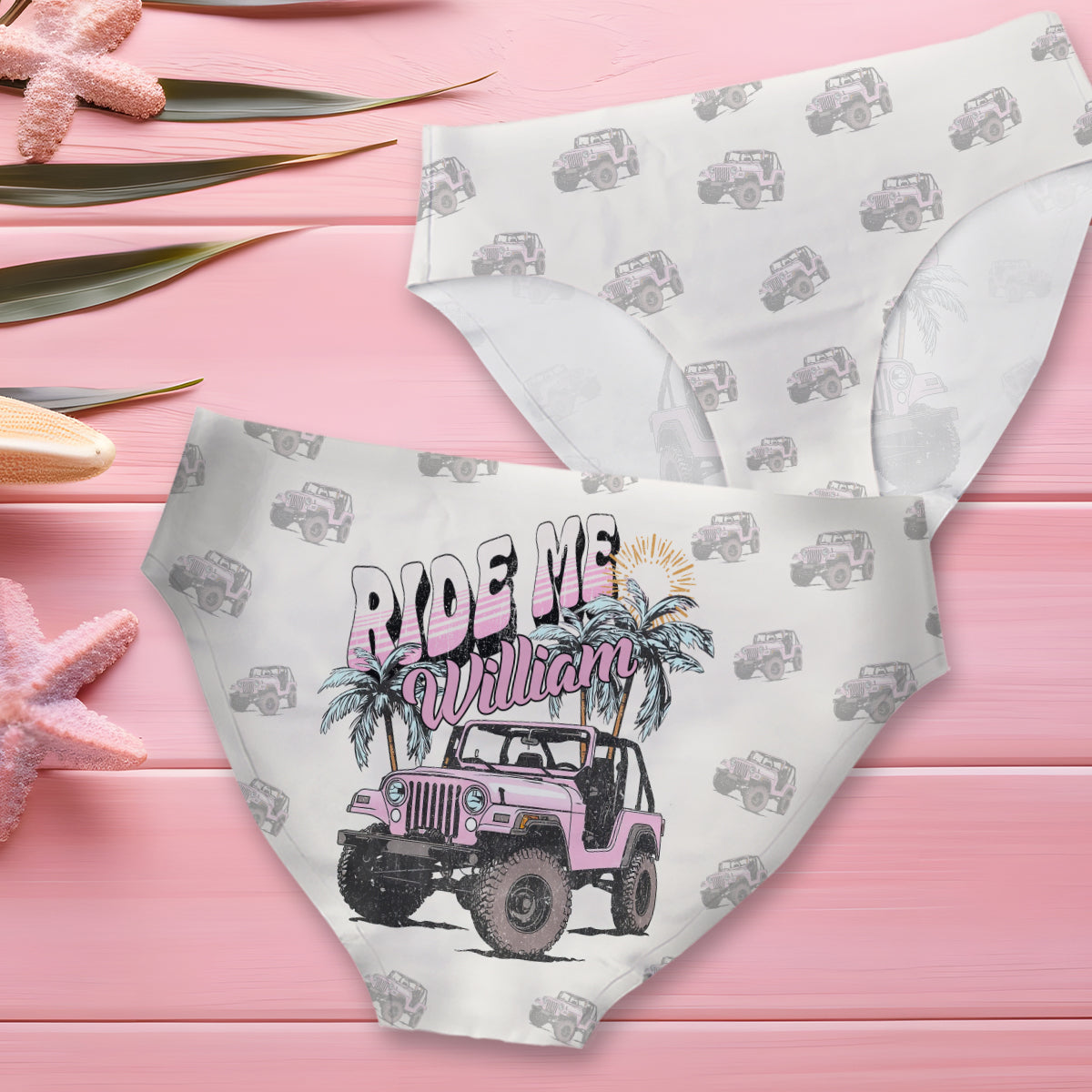 Personalized Women's Briefs with Ride Me Design for Her