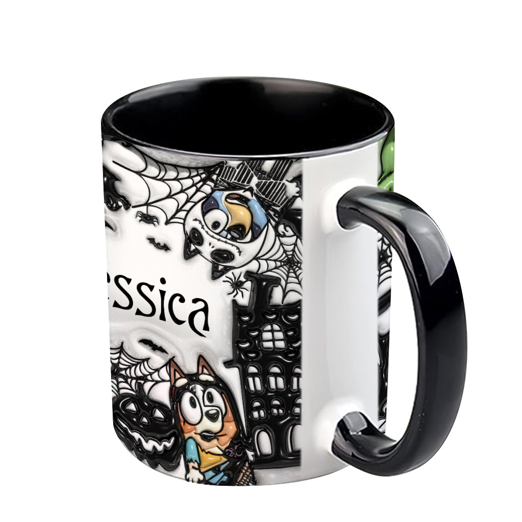 Personalized Nightmare Accent Mug Custom Name Gift for Halloween