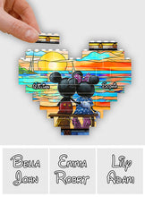 Load image into Gallery viewer, Personalized Heart Building Brick Blocks Sunset Design Gift for Couples
