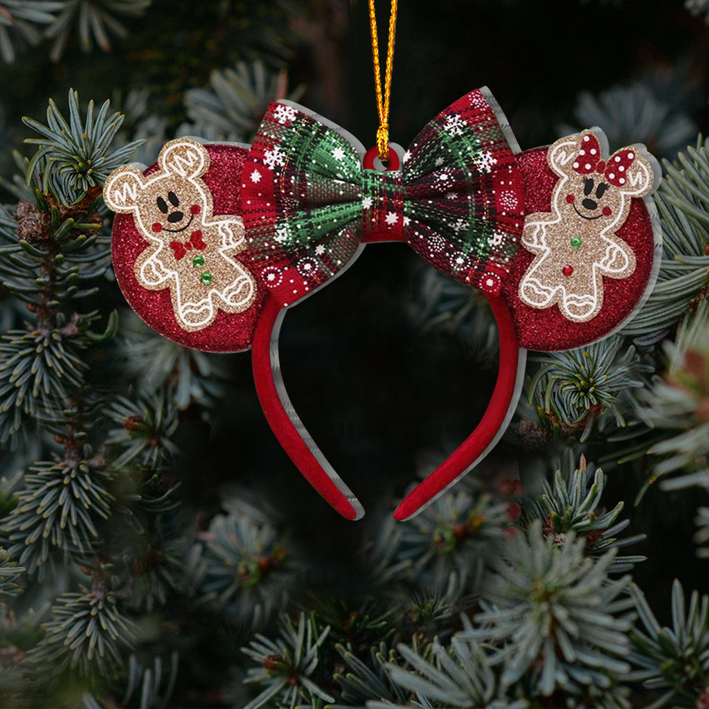 Personalized Christmas Mouse Ears Ornament Custom Name Gift