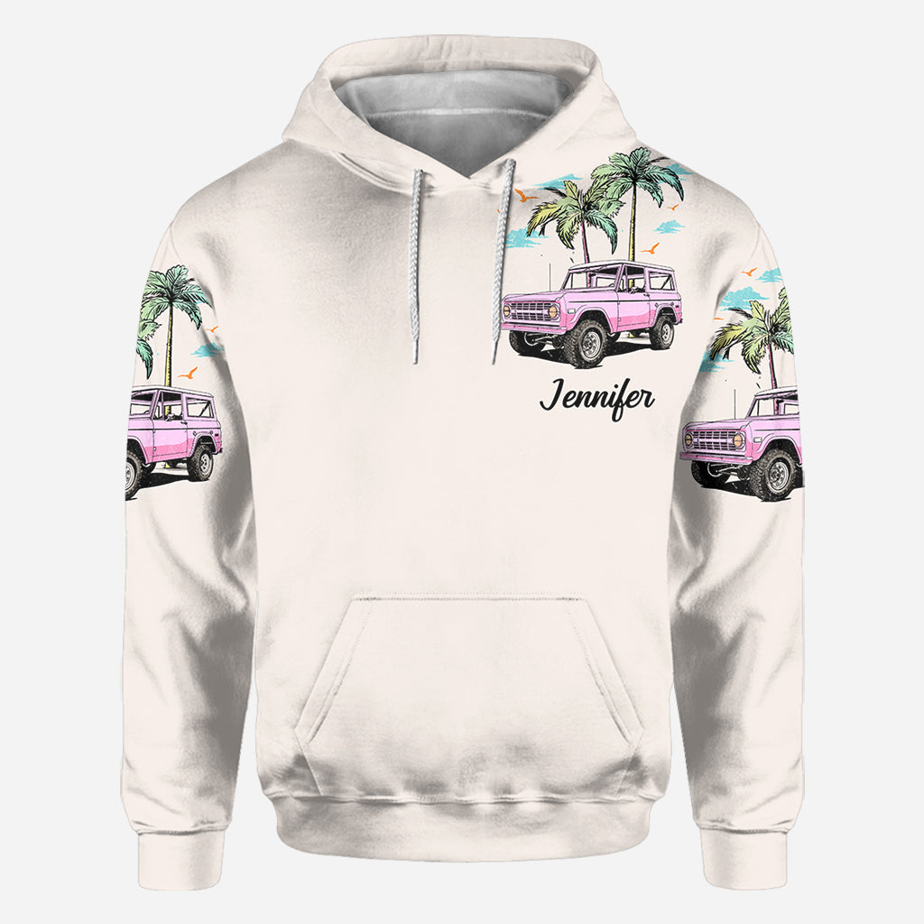 Personalized Sunset Chaser All Over Shirt with Custom Name for Beach Lovers