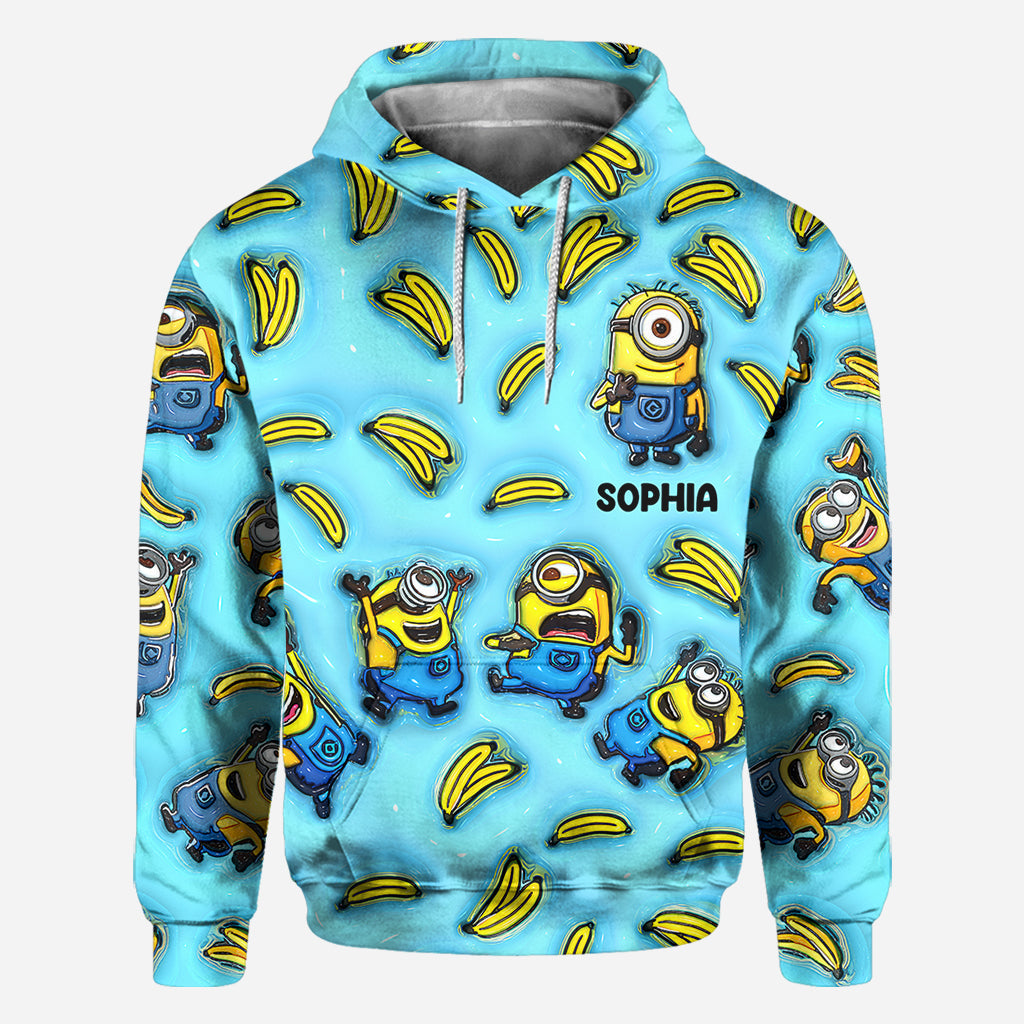 Personalized Minion All Over Shirt Custom Name Birthday Gift