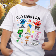 Load image into Gallery viewer, Personalized God Says I Am T-shirt &amp; Hoodie for Kids
